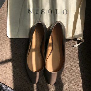 Nisolo Ava Ballerina Flats in Dove Grey Size 9.5